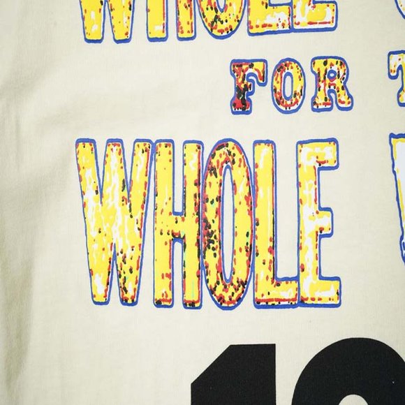 RIVINGTON ROI REBIS Yellow Alphabet Cross Print T-Shirt - Yellow Short Sleeve - Picture 4 of 15